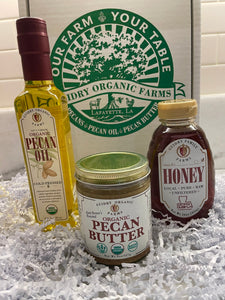 Gift Box #5 500MLPecan Oil, 8oz Pecan Butter, 16oz Local Honey