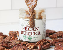 Load image into Gallery viewer, Pecan Butter 8oz - USDA Certified Organic (Keto-Friendly, Gluten Free, No Added Sugars) - Guidry Organic Farms
