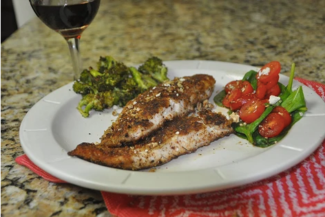 Pecan Parmesan Crusted Tilapia - Guidry Organic Farms