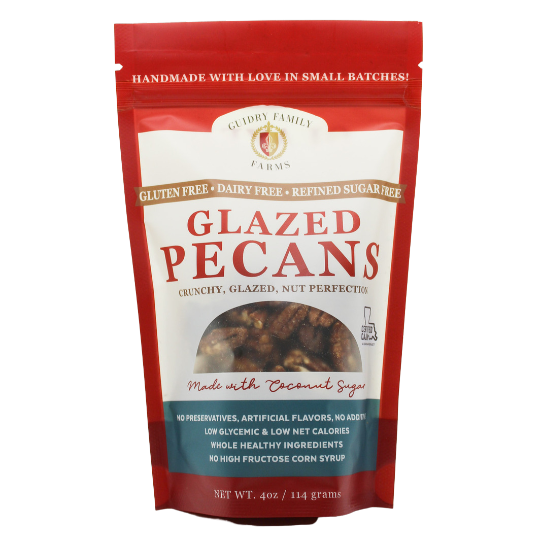 4oz Glazed Pecans (Gluten Free, Dairy Free, Refined Sugar Free)