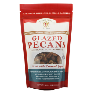 4oz Glazed Pecans (Gluten Free, Dairy Free, Refined Sugar Free)