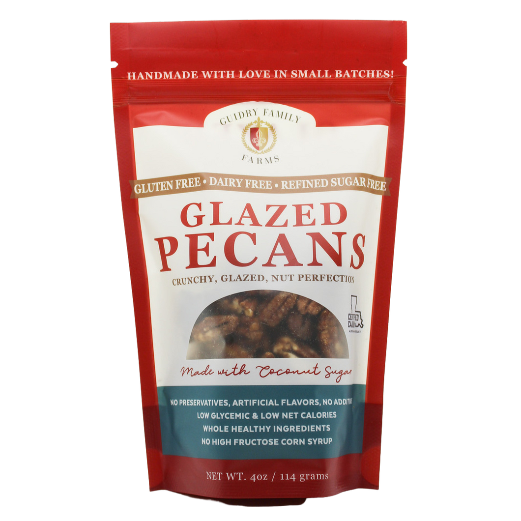 4oz Glazed Pecans (Gluten Free, Dairy Free, Refined Sugar Free)