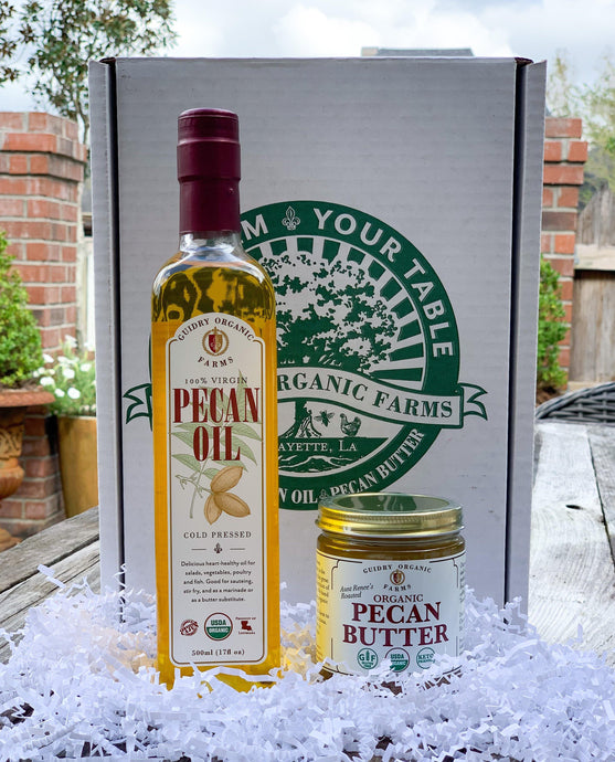 Gift Box #8: 500 mL Pecan Oil & 8oz Pecan Butter - Guidry Organic Farms