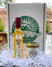 Load image into Gallery viewer, Gift Box #9: 250mL Pecan Oil &amp; 8oz Pecan Butter - Guidry Organic Farms
