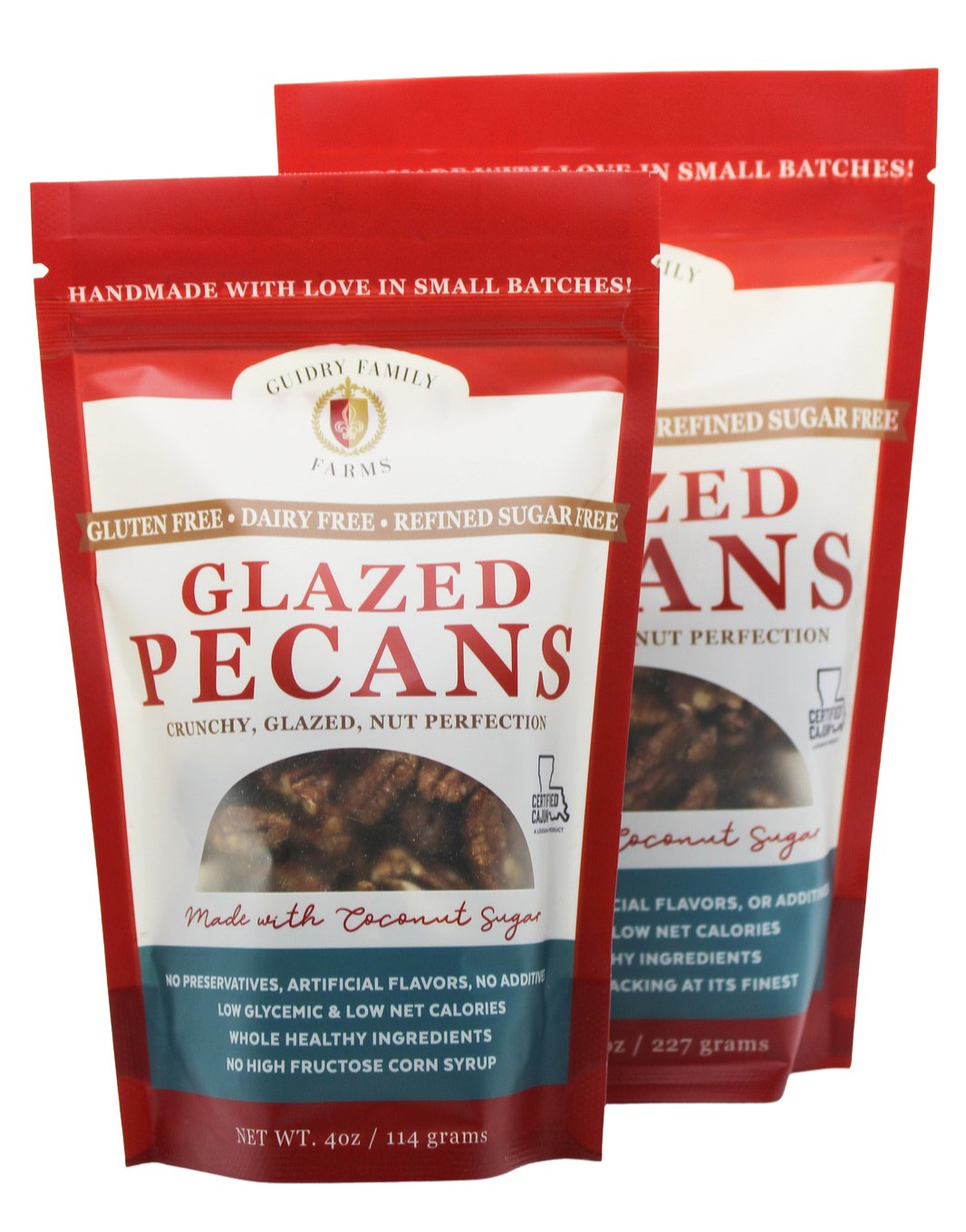 8oz Glazed Pecans (Gluten Free, Dairy Free, Refined Sugar Free)