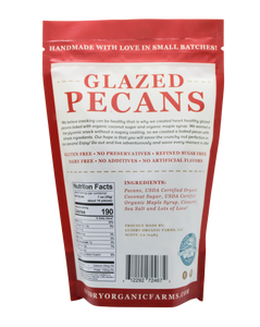 8oz Glazed Pecans (Gluten Free, Dairy Free, Refined Sugar Free)