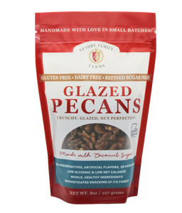 8oz Glazed Pecans (Gluten Free, Dairy Free, Refined Sugar Free)