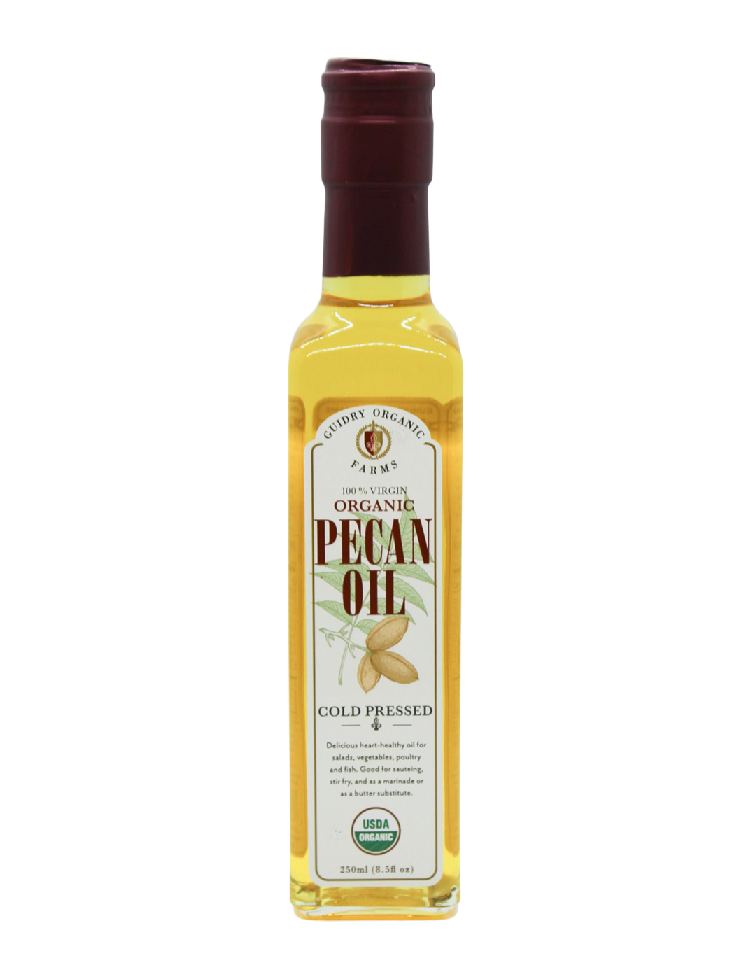 Pecan Oil 250ml - USDA Organic Certified & Heart Healthy Oil**BACK IN STOCK !!*