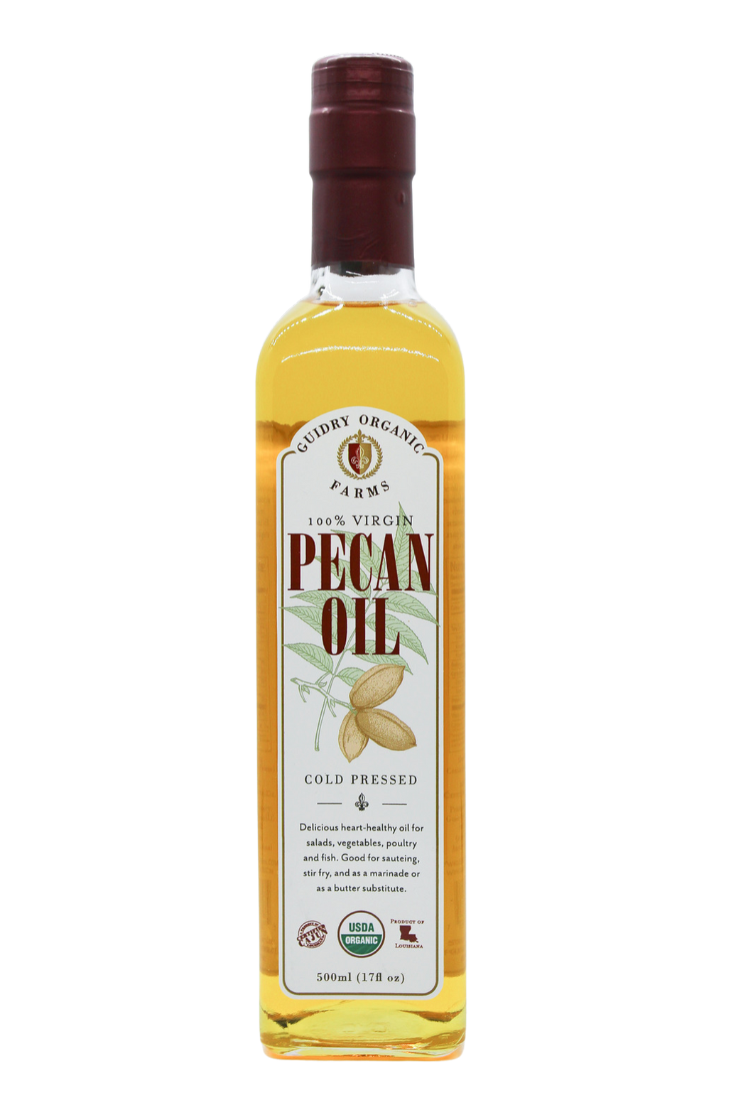 On SALE! Pecan Oil 500ml - USDA Certified Organic & Heart Healthy Oil