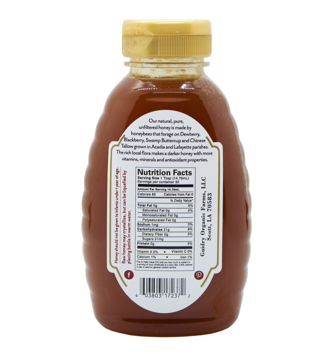 16oz Honey - (Raw. Local. Pure. Unfiltered)