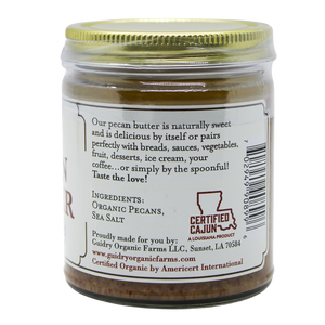 Pecan Butter 8oz - USDA Certified Organic (Keto-Friendly, Gluten Free, No Added Sugars)