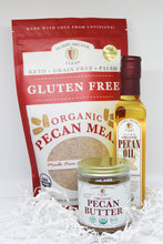 Load image into Gallery viewer, KETO BOX - 16oz USDA Certified Organic Pecan Meal, 8oz Pecan Butter, 250ml USDA Certified Organic Pecan Oil
