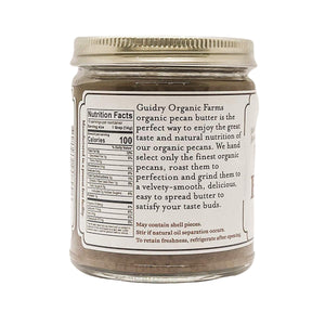 Pecan Butter 8oz - USDA Certified Organic (Keto-Friendly, Gluten Free, No Added Sugars) - Guidry Organic Farms