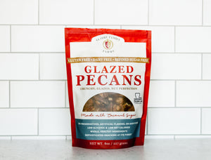 8oz Glazed Pecans (Gluten Free, Dairy Free, Refined Sugar Free) - Guidry Organic Farms